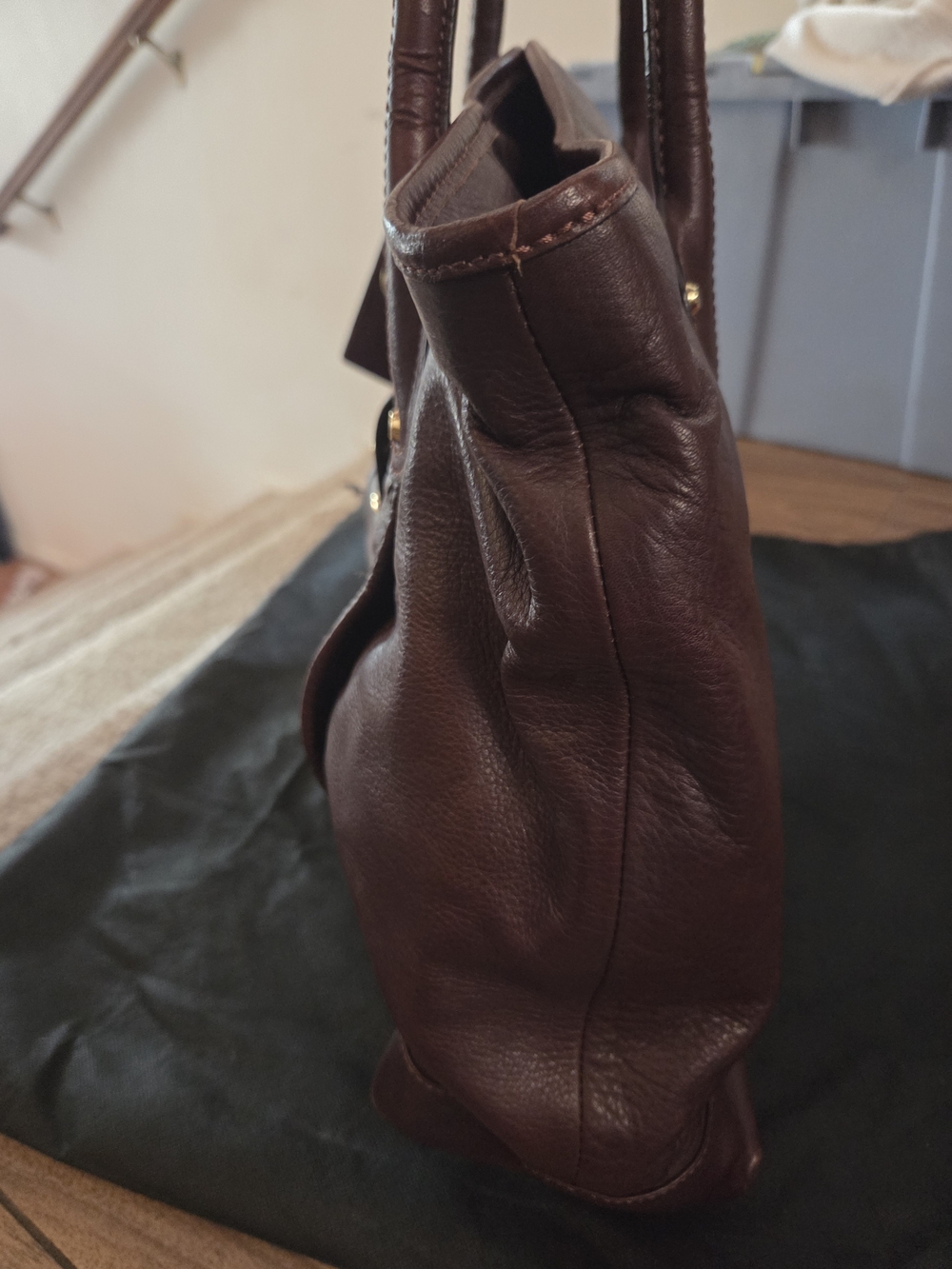 B. Makowsky Burgundy Leather Tote Bag MSRP $298 - Picture 7 of 15